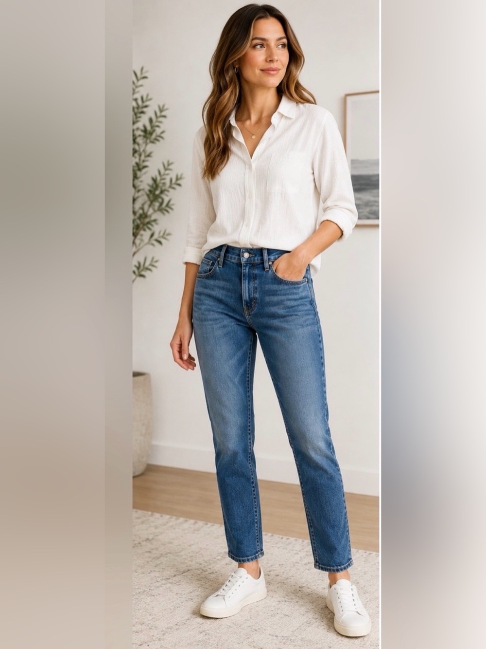 MOTHER The Mid Rise Dazzler Ankle Jeans Heirloom Wash Women’s Size 25